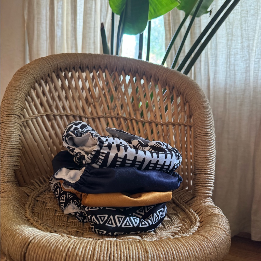 Reversible Kids Diaper Cover - Black, White & Gold — image 2 of 7